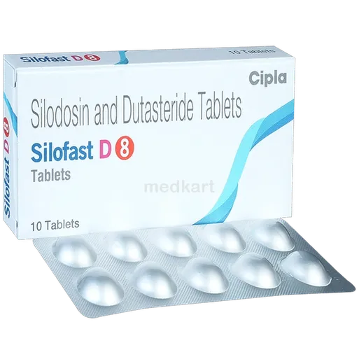 silofast d 8mg tablet 10's